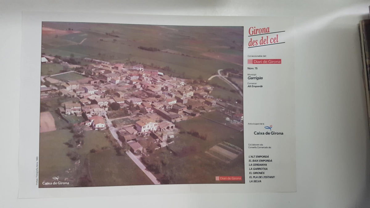 Lamina num 75 Girona des del cel: Municipi Garrigàs (Comarca Alt Empordà - Girona)