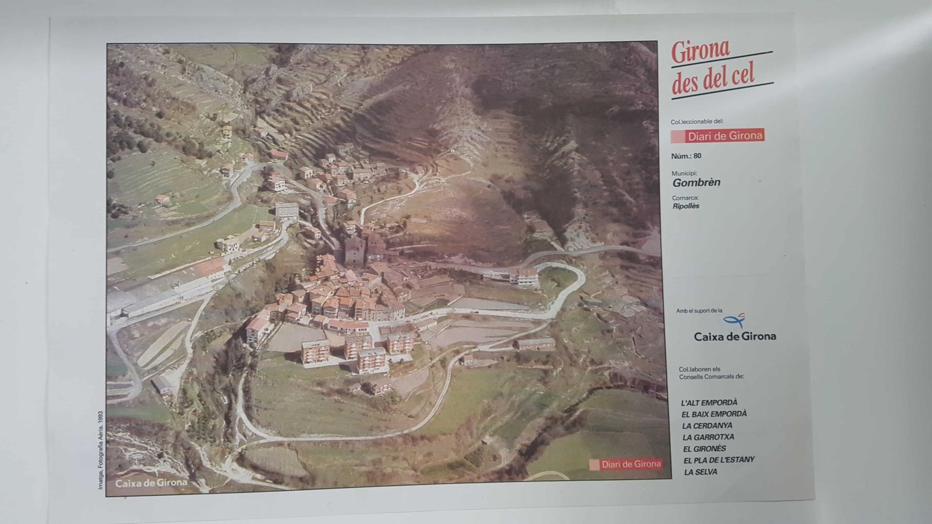 Lamina num 80 Girona des del cel: Municipi Gombrèn (Comarca Ripollès - Girona)