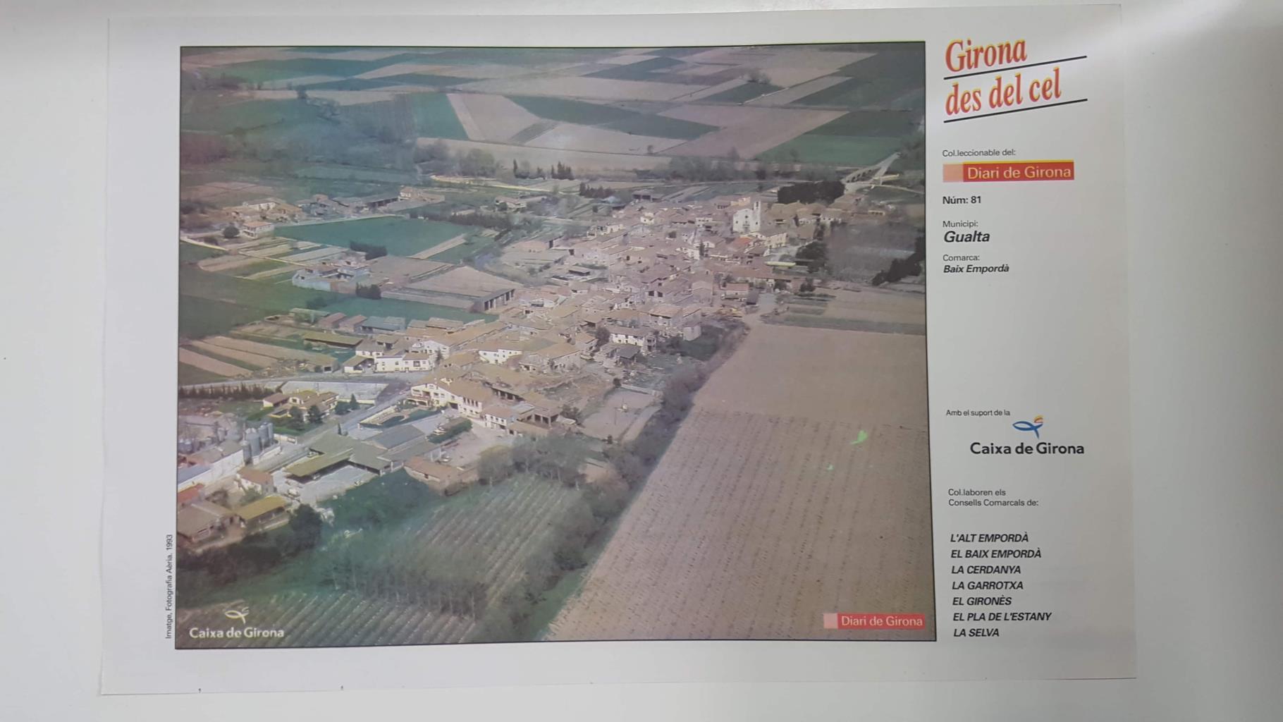 Lamina num 81 Girona des del cel: Municipi Gualta (Comarca Baix Empordà - Girona)