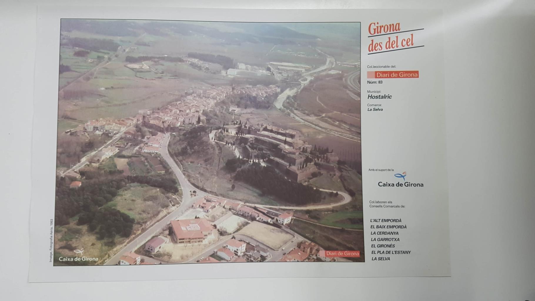 Lamina num 83 Girona des del cel: Municipi Hostalric (Comarca La Selva - Girona)