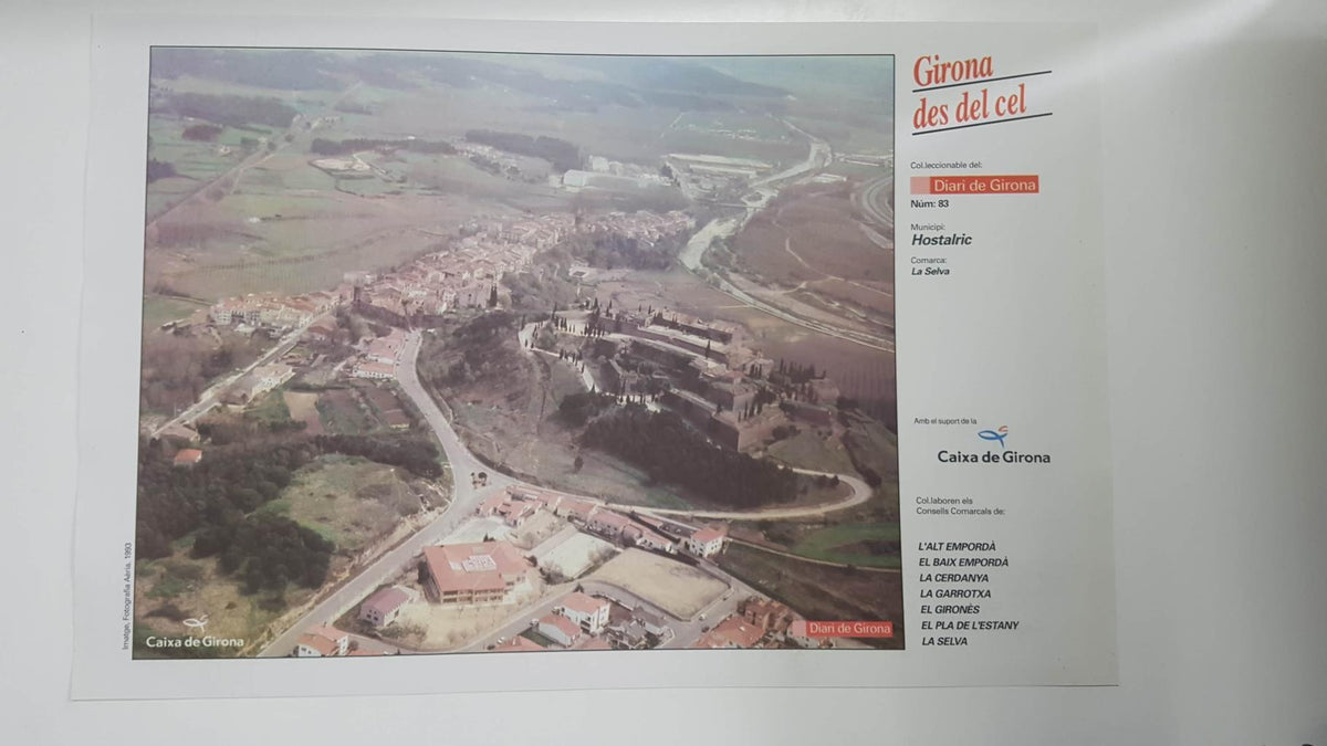 Lamina num 83 Girona des del cel: Municipi Hostalric (Comarca La Selva - Girona)