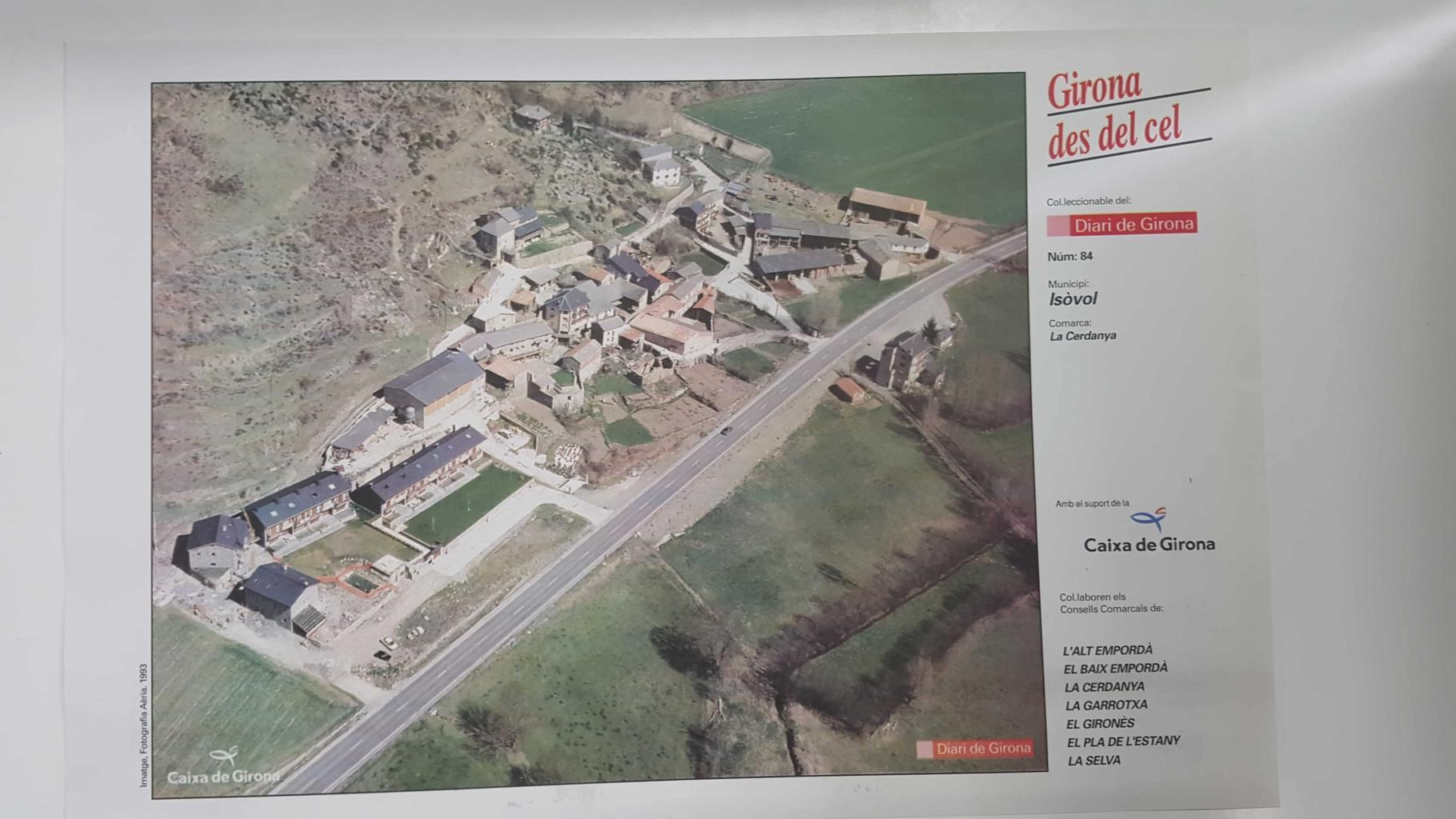 Lamina num 84 Girona des del cel: Municipi Isòvol (Comarca La Cerdenya - Girona)