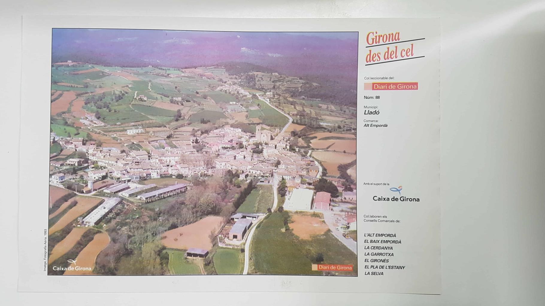 Lamina num 88 Girona des del cel: Municipi Lladó (Comarca Alt Empordà - Girona)