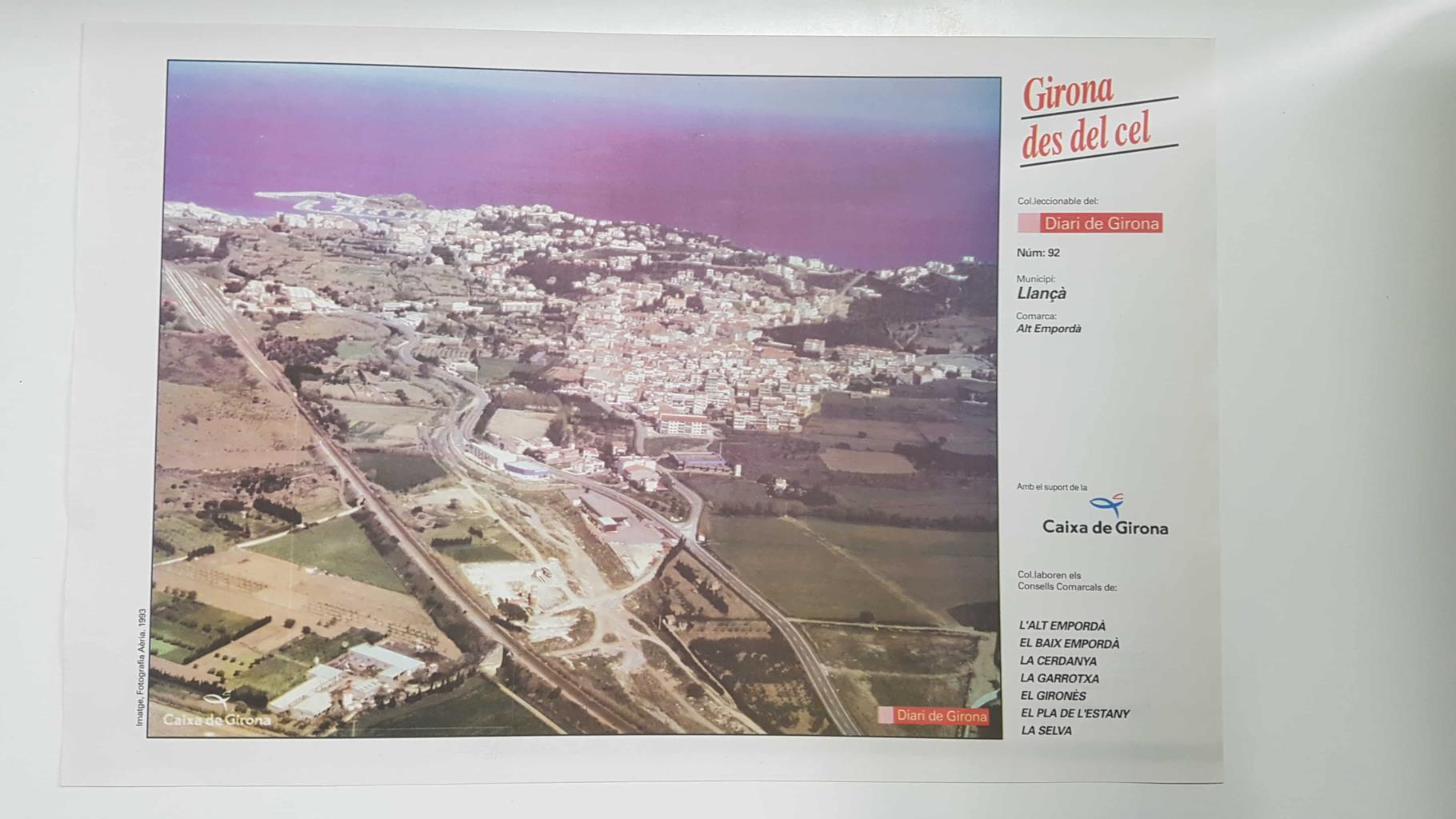 Lamina num 92 Girona des del cel: Municipi Llançà (Comarca Alt Empordà - Girona)