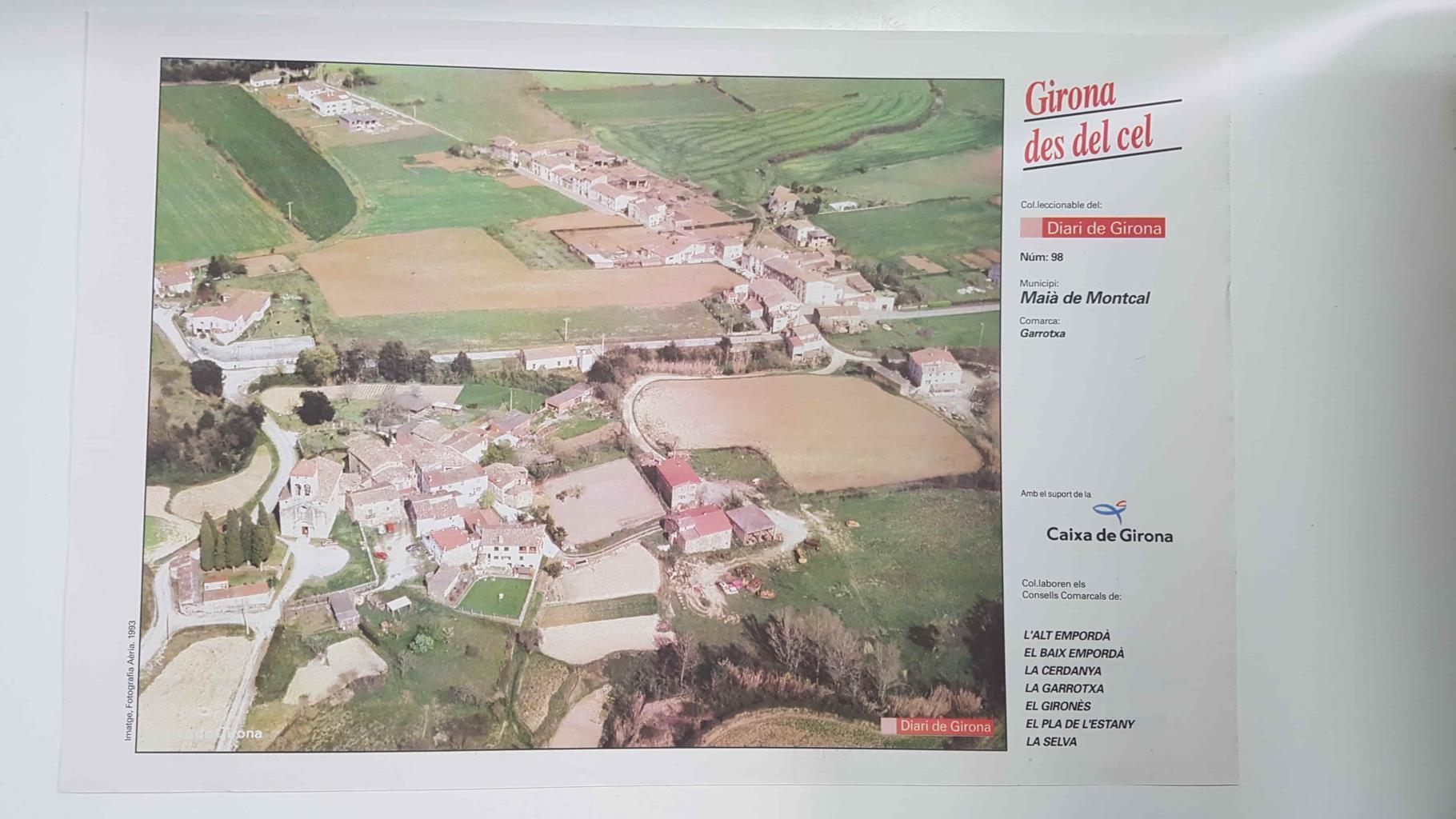 Lamina num 98 Girona des del cel: Municipi Maià de Montcal (Comarca Garrotxa - Girona)