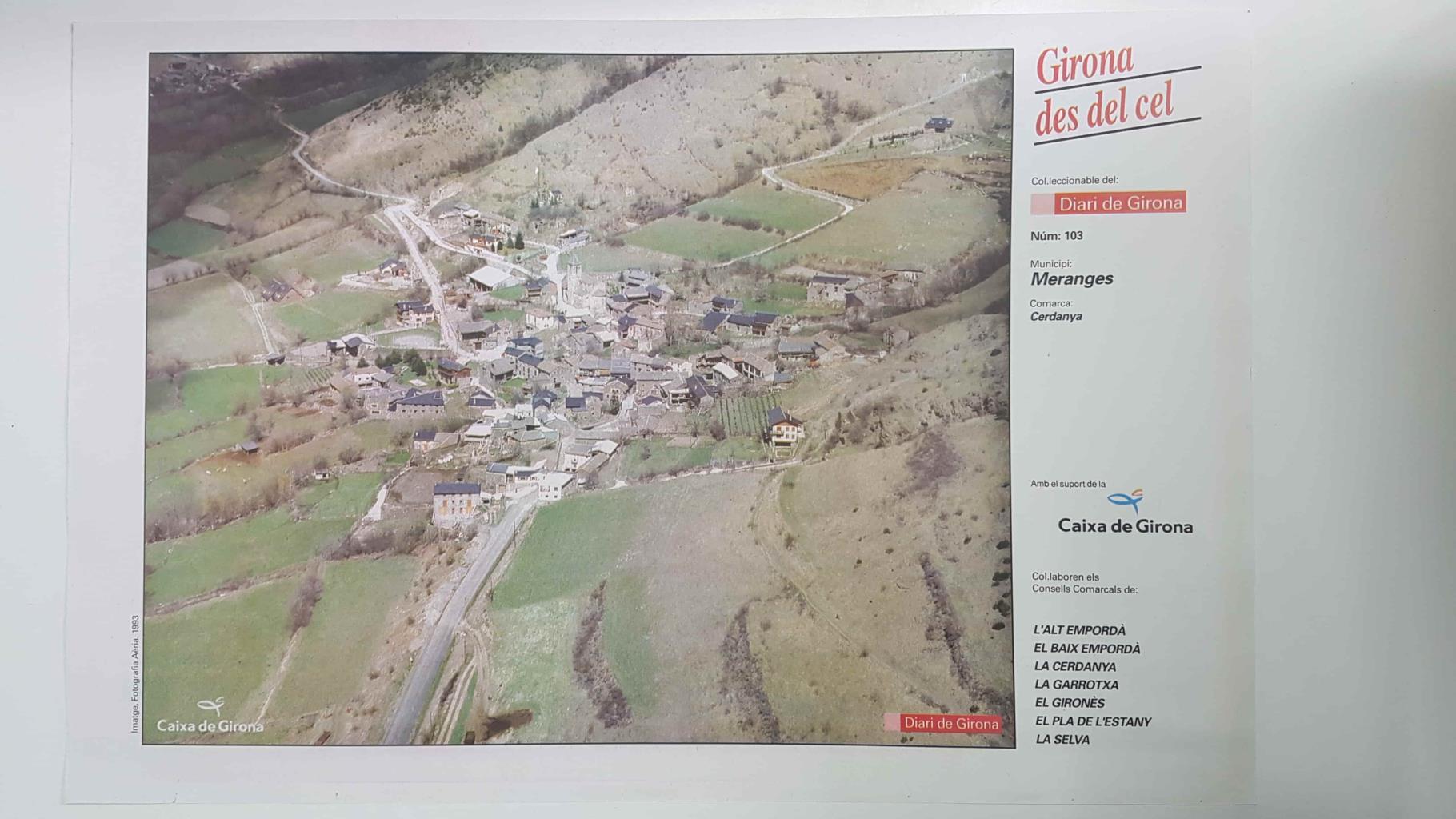 Lamina num 103 Girona des del cel: Municipi Meranges (Comarca Cerdenya - Girona)