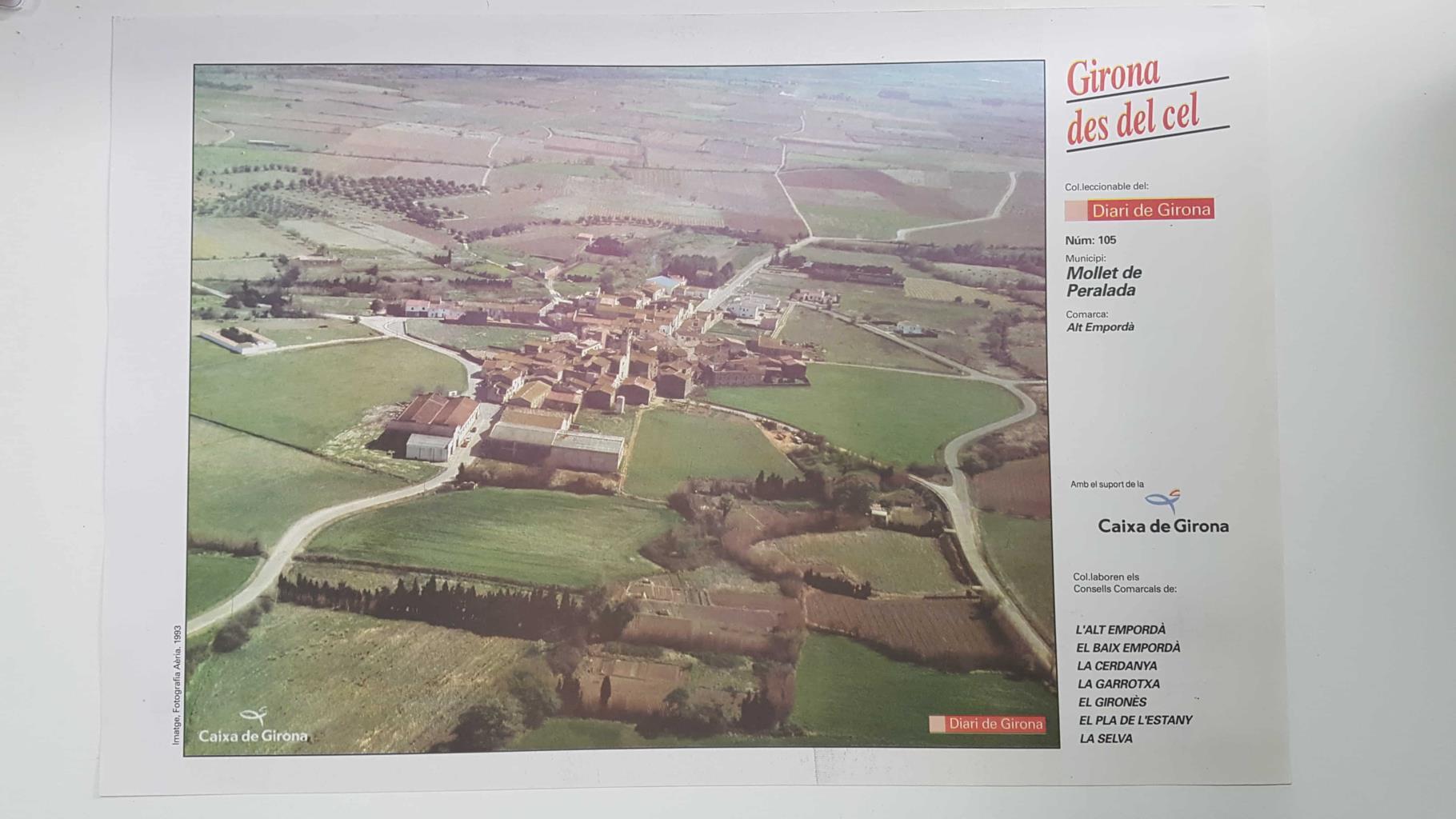 Lamina num 105 Girona des del cel: Municipi Mollet de Peraldada (Comarca Alt Empordà - Girona)