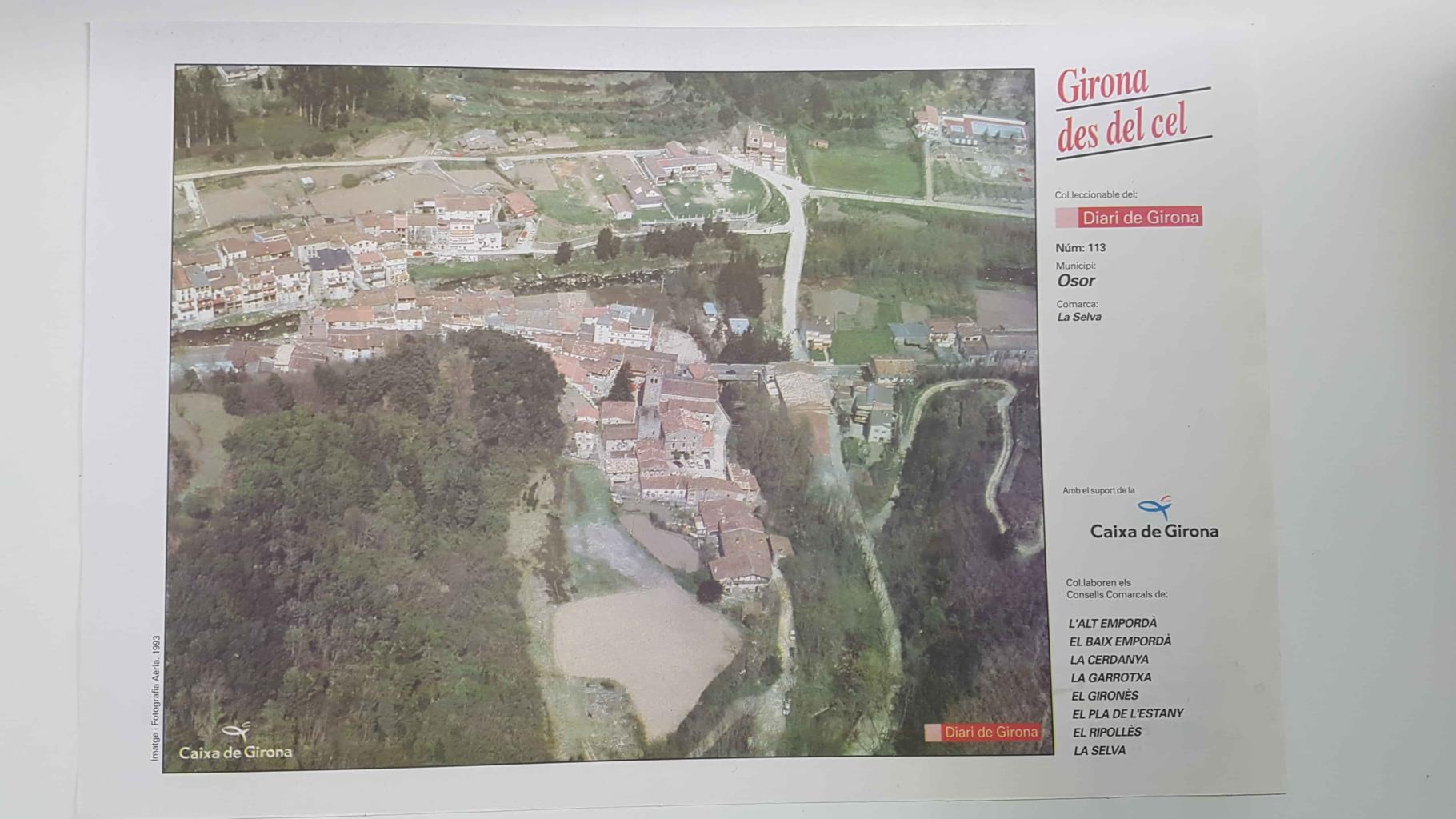 Lamina num 113 Girona des del cel: Municipi Osor (Comarca La Selva - Girona)