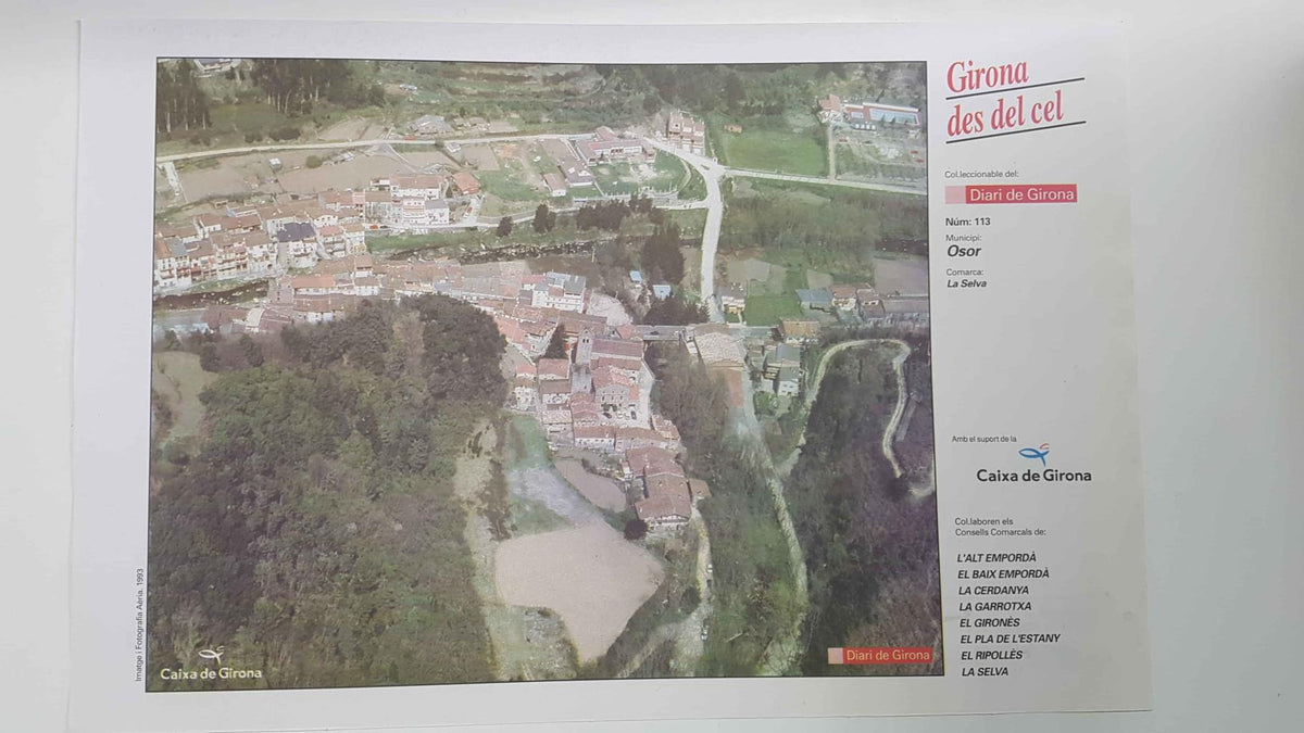Lamina num 113 Girona des del cel: Municipi Osor (Comarca La Selva - Girona)