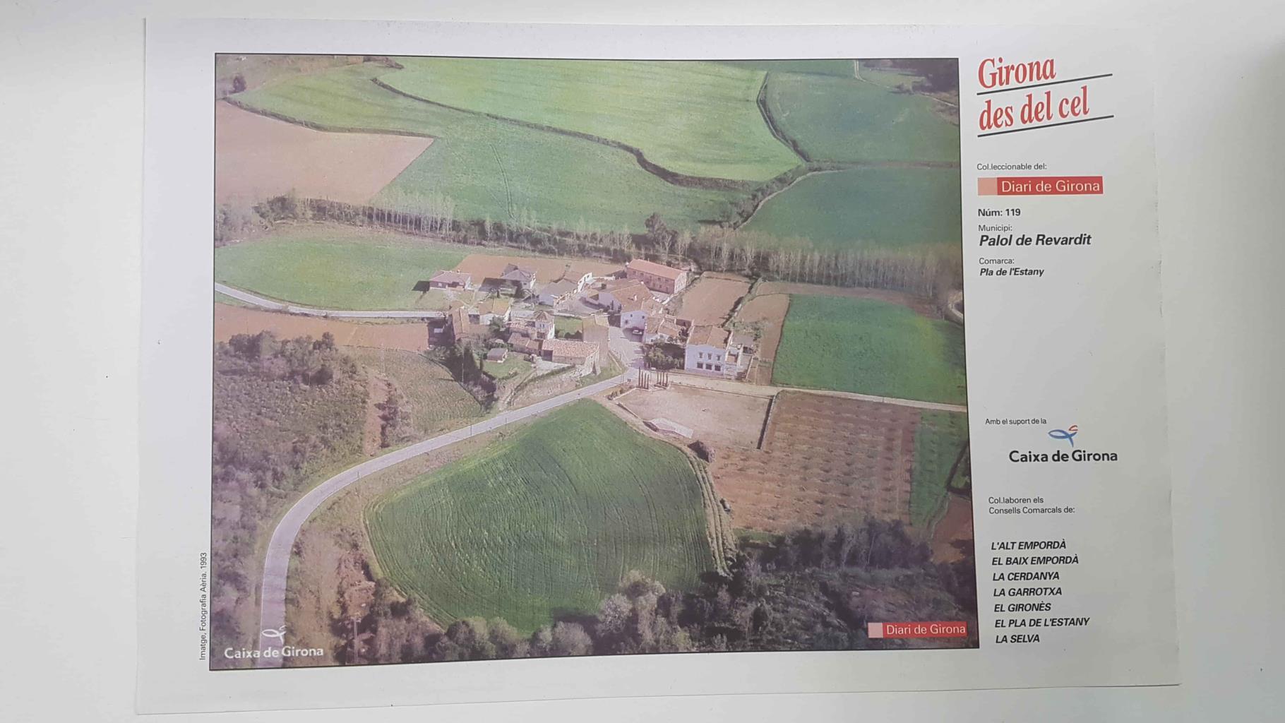 Lamina num 119 Girona des del cel: Municipi Palol de Revardit (Comarca Pla de l'Estany - Girona)