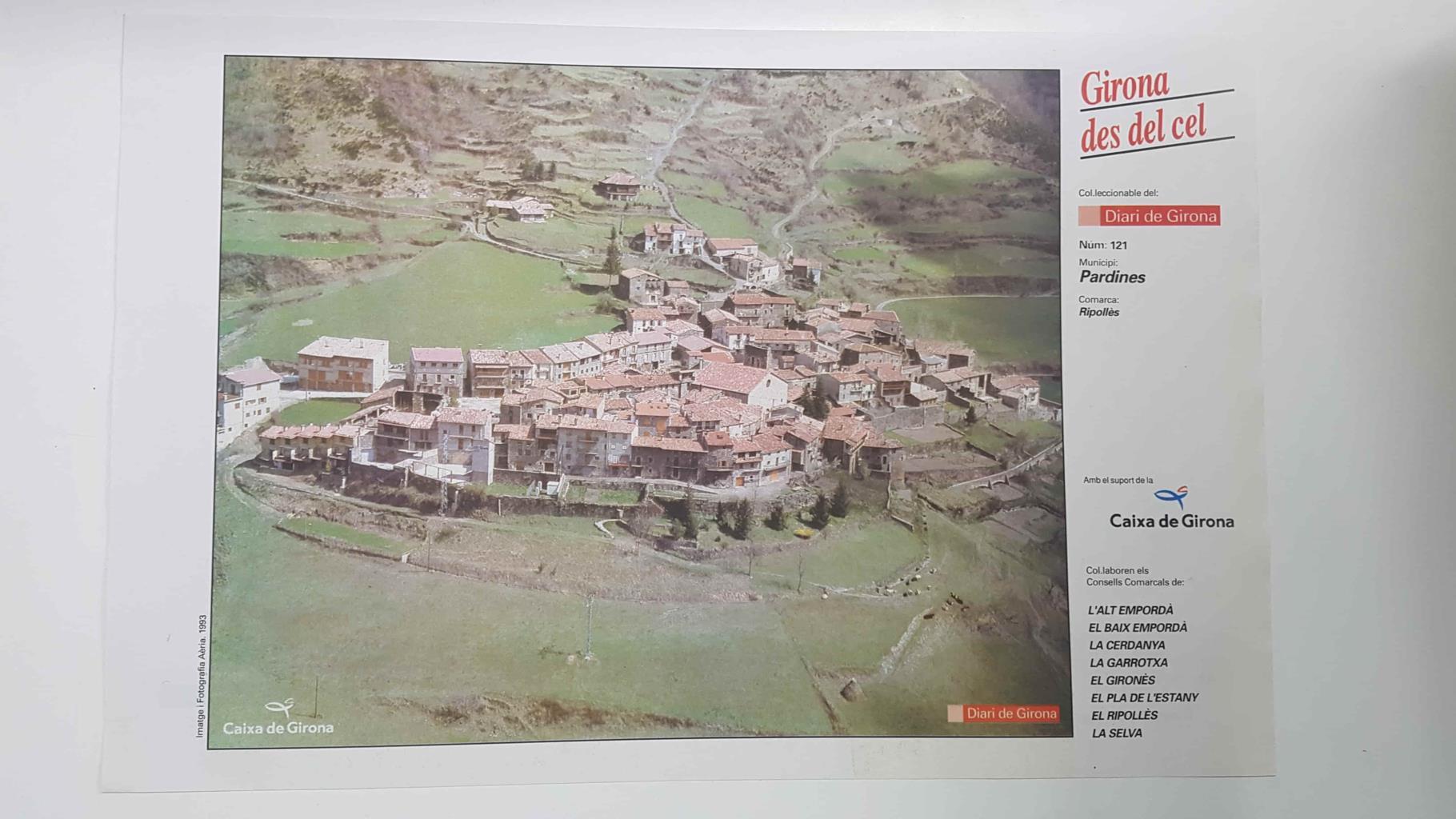 Lamina num 121 Girona des del cel: Municipi Padines (Comarca Ripollès - Girona)