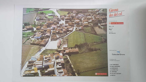 Lamina num 123 Girona des del cel: Municipi Pau (Comarca Alt Empordà - Girona)
