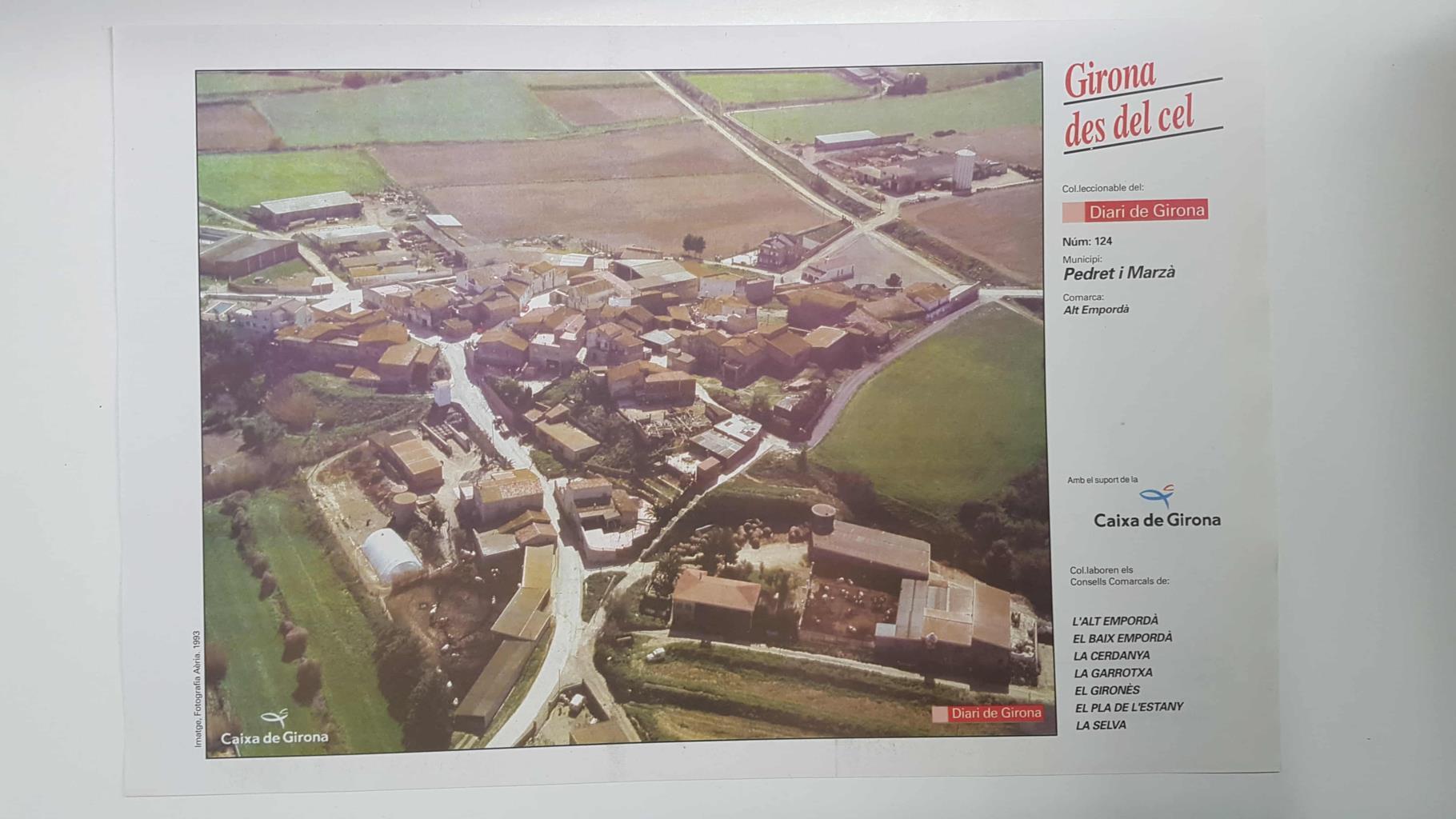 Lamina num 124 Girona des del cel: Municipi Pedret i Marzà (Comarca Alt Empordà - Girona)