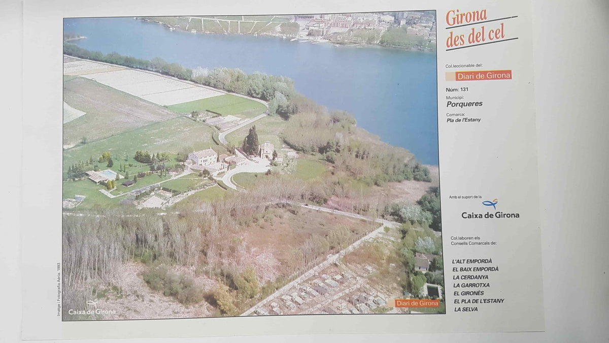 Lamina num 131 Girona des del cel: Municipi Porqueres (Comarca Pla de l'Estany - Girona)