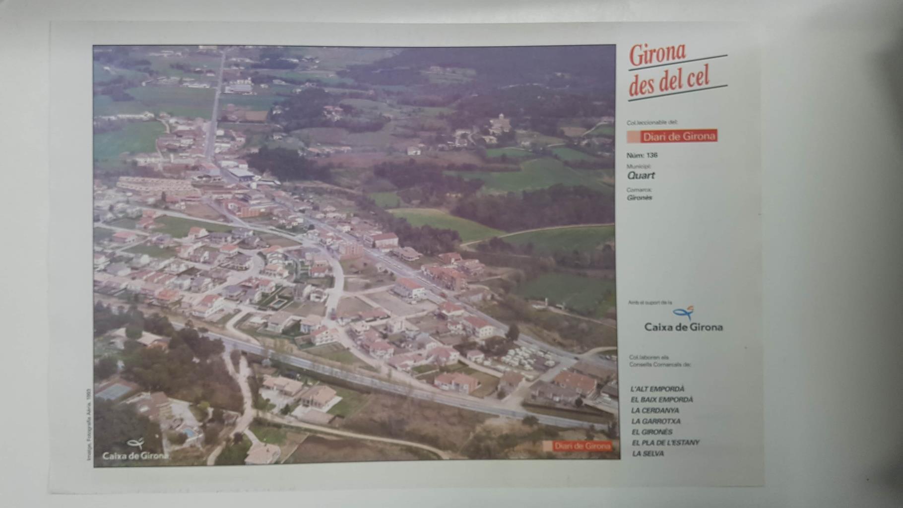 Lamina num 136 Girona des del cel: Municipi Quart (Comarca Gironès - Girona)