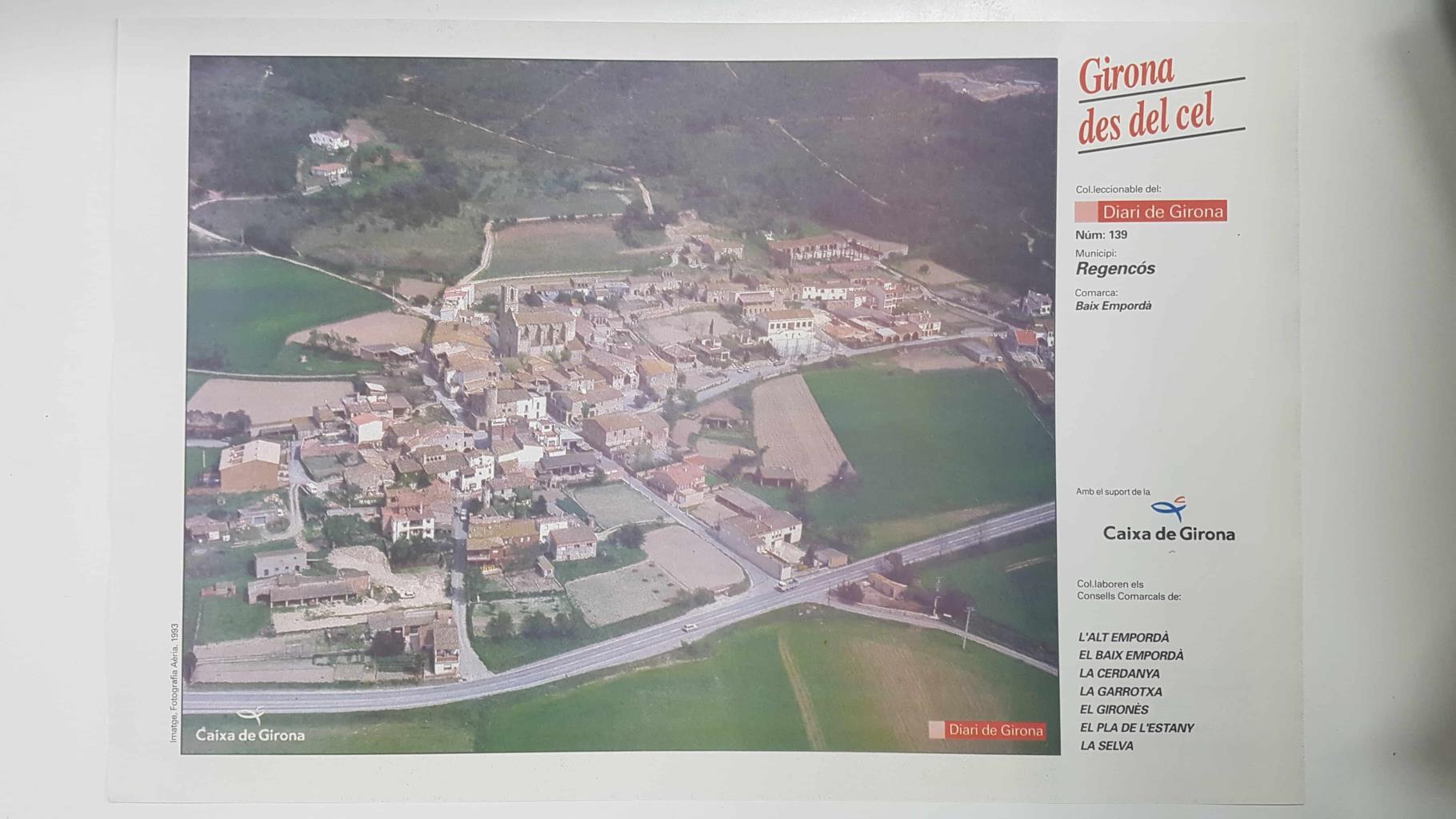 Lamina num 139 Girona des del cel: Municipi Regencós (Comarca Baix Empordà - Girona)
