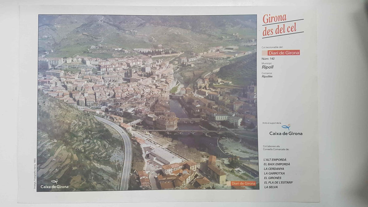Lamina num 142 Girona des del cel: Municipi Ripoll (Comarca Ripollès - Girona)