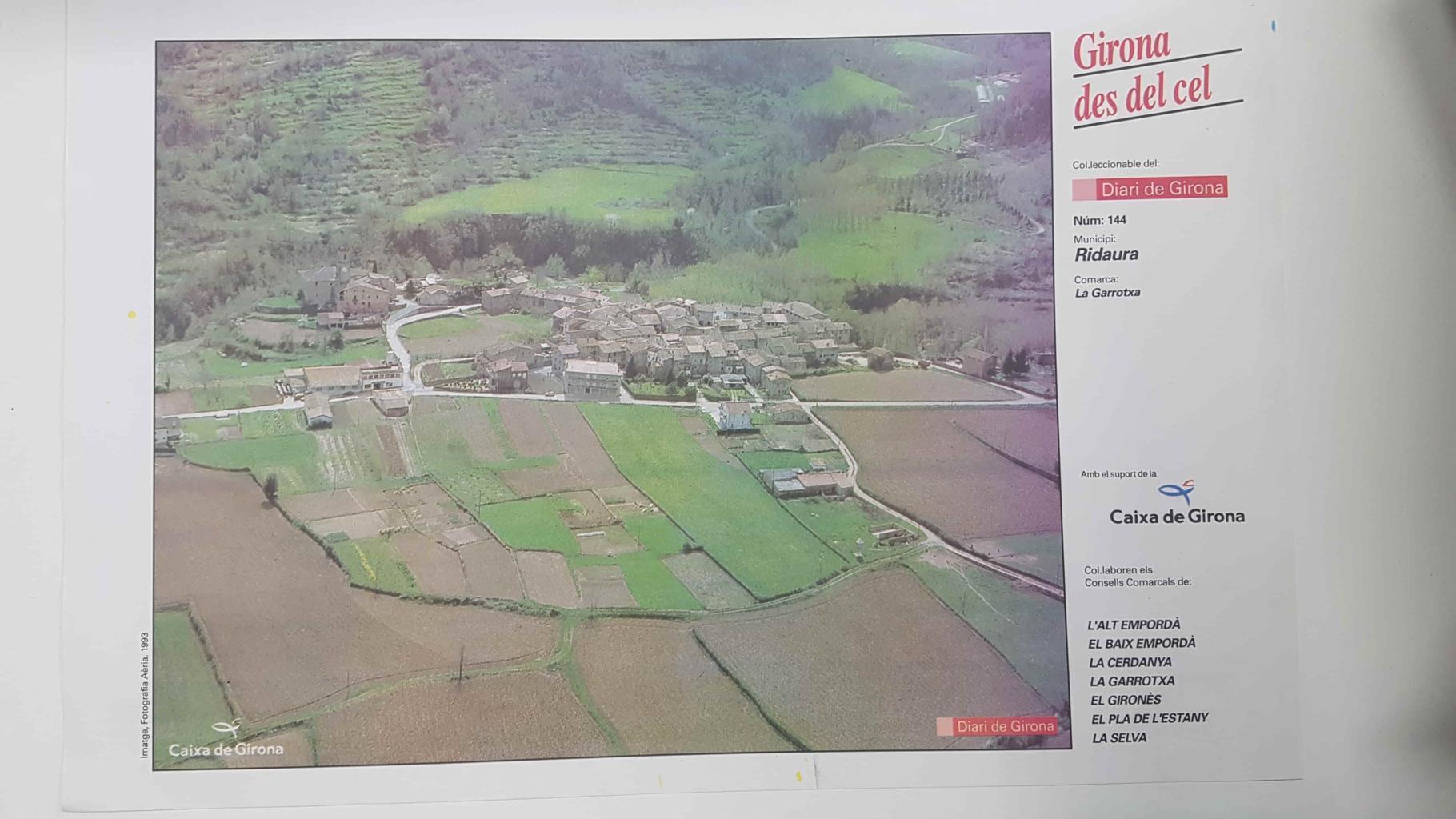 Lamina num 144 Girona des del cel: Municipi Ridaura (Comarca La Garrotxa - Girona)