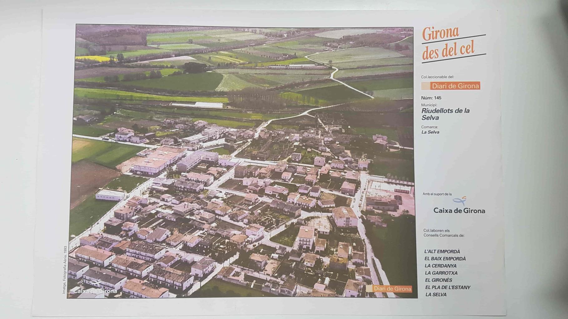 Lamina num 145 Girona des del cel: Municipi Riudellots de la Selva (Comarca La Selva - Girona)