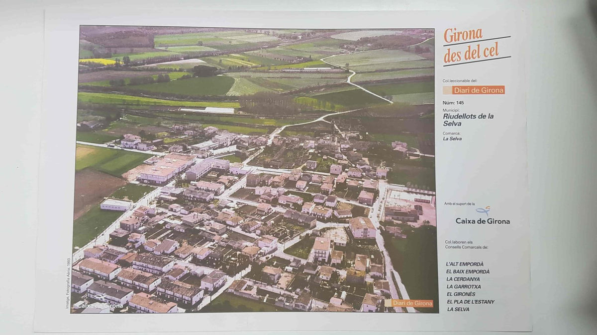 Lamina num 145 Girona des del cel: Municipi Riudellots de la Selva (Comarca La Selva - Girona)