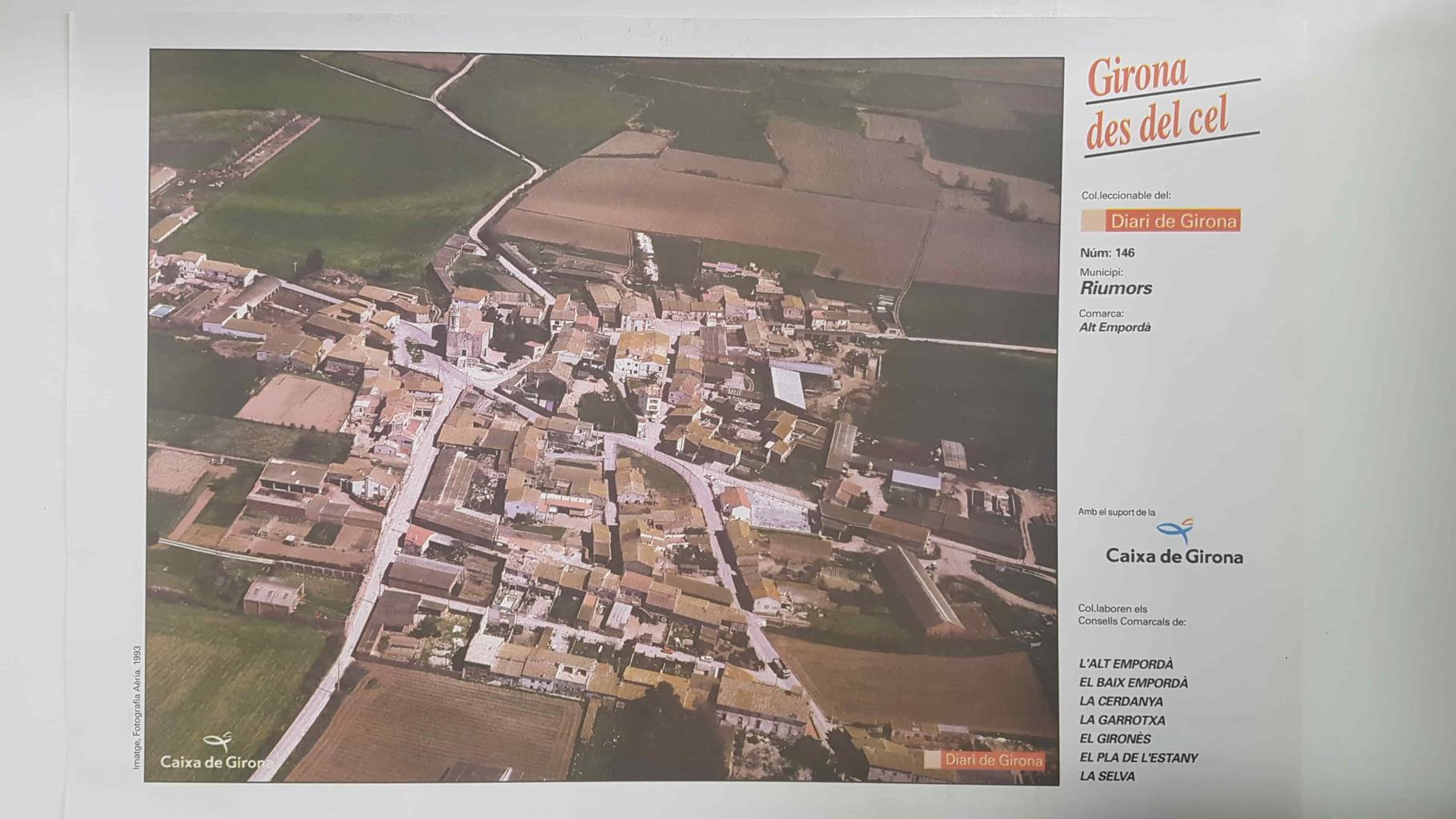 Lamina num 146 Girona des del cel: Municipi Riumors (Comarca Alt Empordà - Girona)