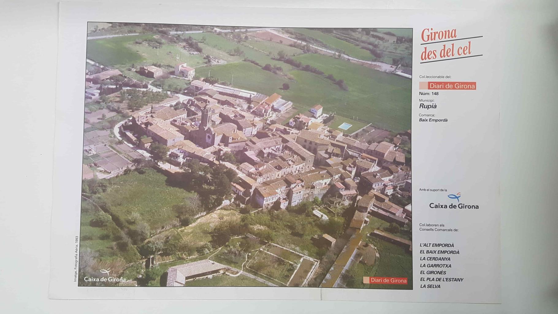 Lamina num 148 Girona des del cel: Municipi Rupià (Comarca Baix Empordà - Girona)