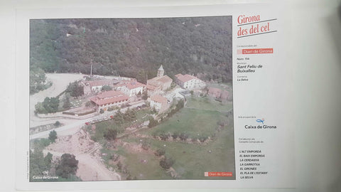 Lamina num 154 Girona des del cel: Sant Feliu de Buixalleu (Comarca La Selva - Girona)