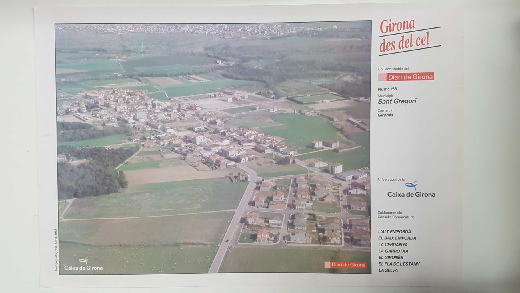 Lamina num 158 Girona des del cel: Sant Gregori (Comarca Gironès - Girona)
