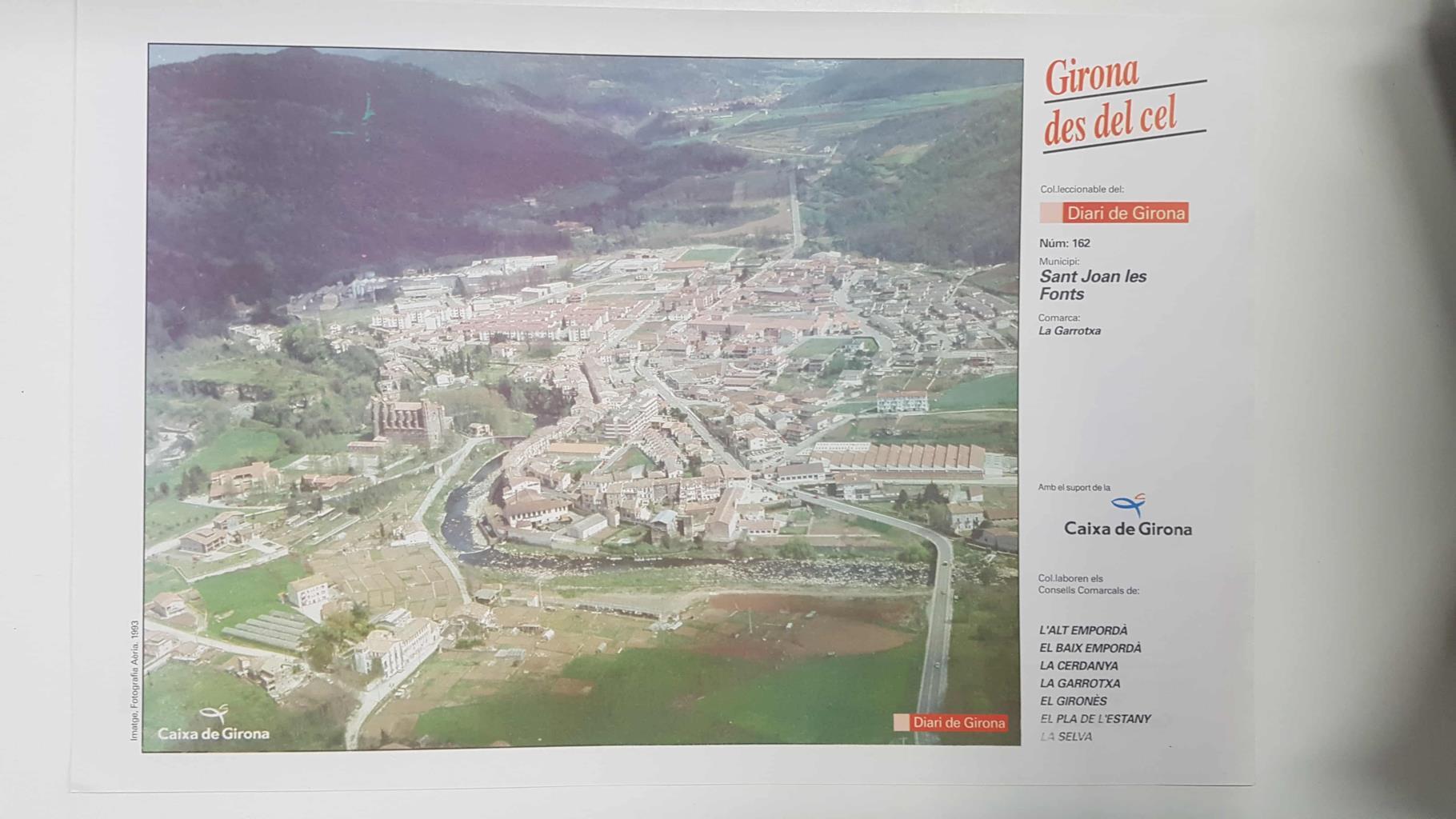 Lamina num 162 Girona des del cel: Sant Joan de les Fonts (Comarca La Garrotxa - Girona)