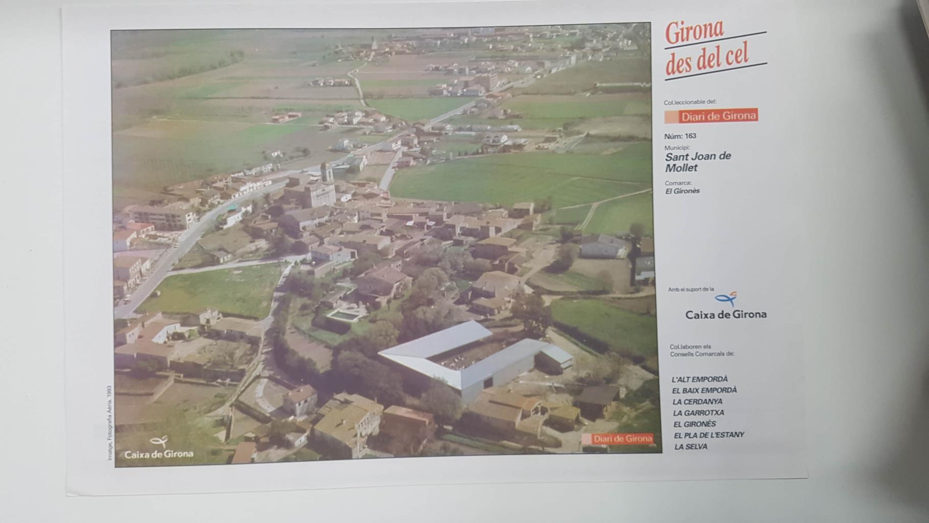 Lamina num 163 Girona des del cel: Sant Joan de Mollet (Comarca El Gironès - Girona)