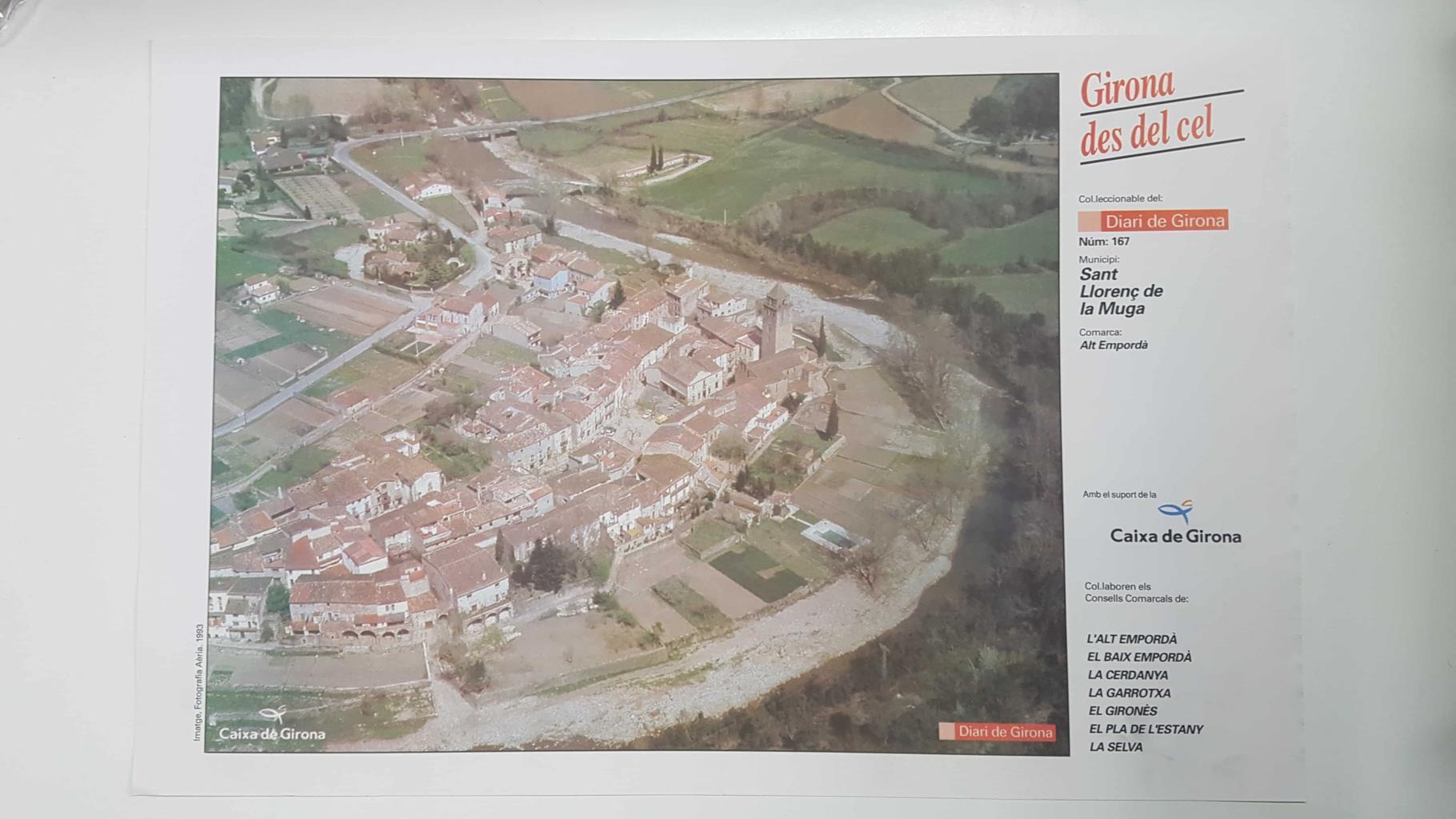 Lamina num 167 Girona des del cel: Sant Llorenç de la Muga (Comarca Alt Empordà - Girona)