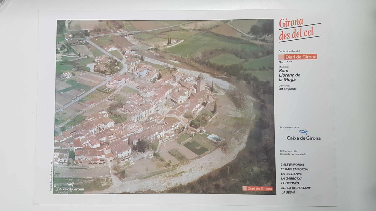 Lamina num 167 Girona des del cel: Sant Llorenç de la Muga (Comarca Alt Empordà - Girona)