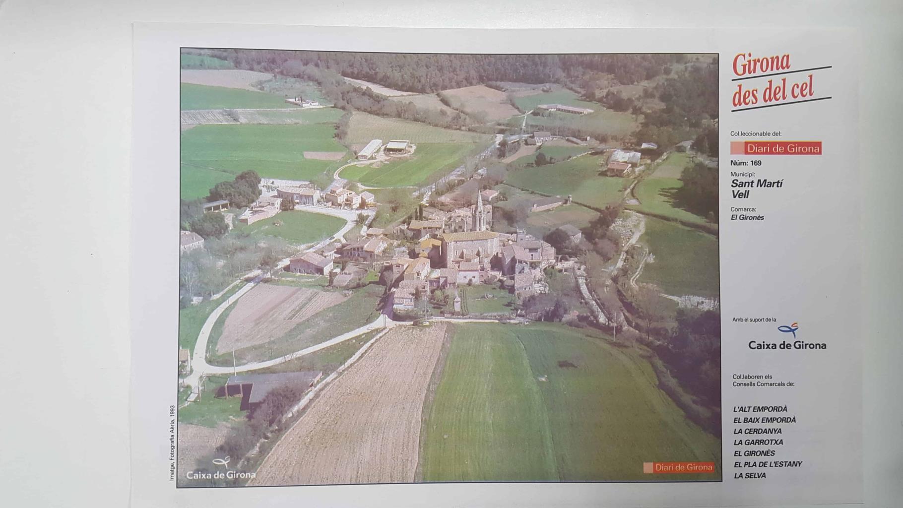 Lamina num 169 Girona des del cel: Sant Martí Vell (Comarca Gironès - Girona)