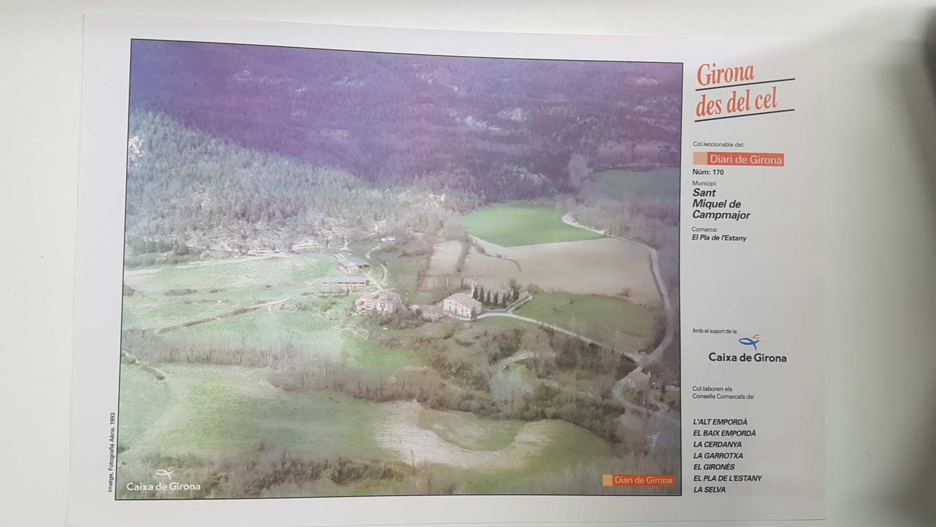 Lamina num 170 Girona des del cel: Sant Miquel de Campmajor (Comarca El Pla de l'Estany - Girona)