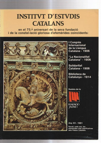Fundacio Jaume I volumen 15: Institut d, Estudis Catalans
