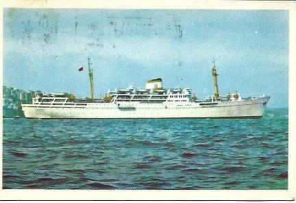 POSTAL A2195: MV Akdeniz de las Turkish Maritime Lines
