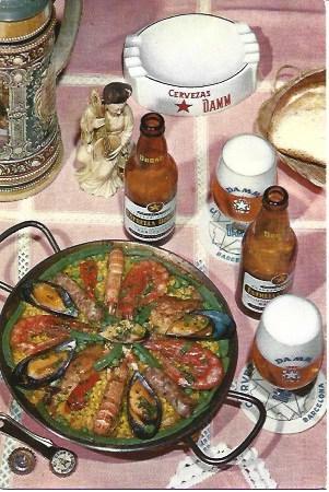 POSTAL A2168: Coleccion Damm, Paella valenciana