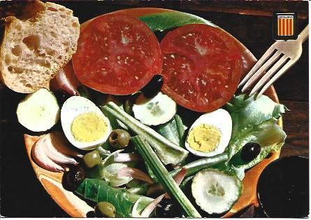 POSTAL A2180: Platos tipicos, Amanida variada