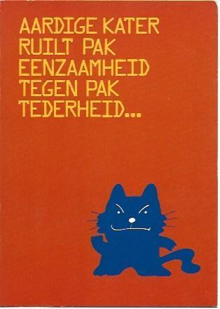 POSTAL A2219: Ilustracion con gato azul