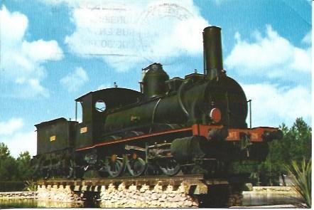 POSTAL A2213: Monumento al ferrocarril de Alcazar de San Juan