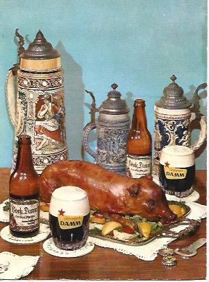 POSTAL A2123: Colección Damm, Lechon al horno