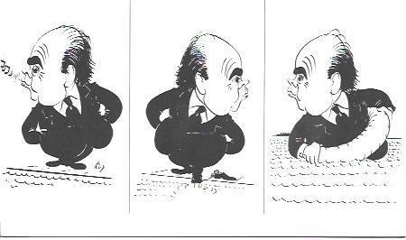 POSTAL A2093: Caricaturas de Jordi Pujol por Ros