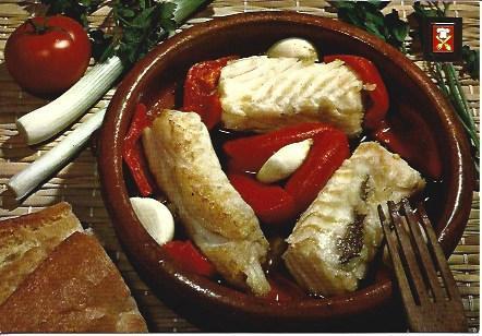 POSTAL A2237: Bacalao en cazuela