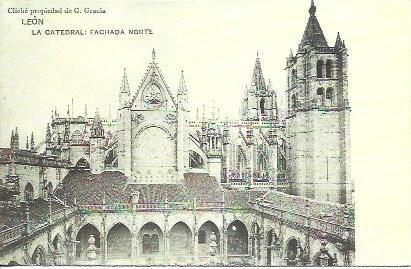 POSTAL A2316: Fachada norte de la catedral de Leon