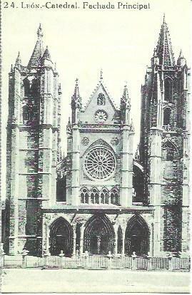 POSTAL A2318: Fachada de la catedral de Leon