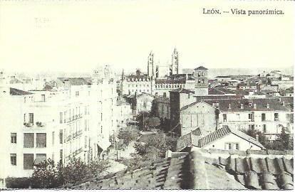 POSTAL A2269: Vista pabnoramica de Leon