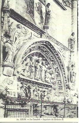 POSTAL A2307: Sepulcro de Ordoño II en la catedral de Leon