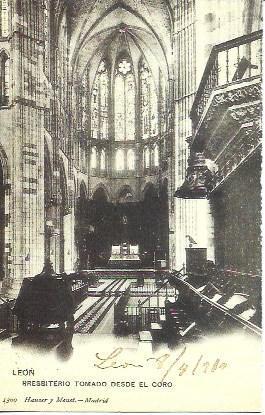 POSTAL A2285: Prebisterio de la catedral de Leon