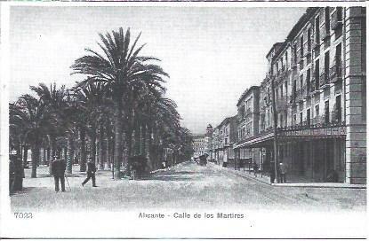 POSTAL A1873: Calle de los Martires de Alicante