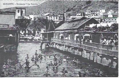 POSTAL A1874: Balneario La Estrella de Alicante